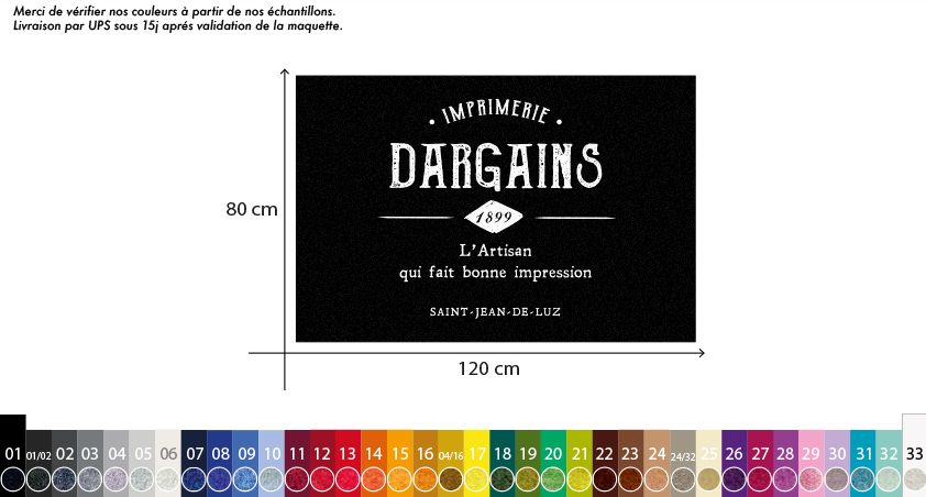 tapis personnalisé nylon imprimerie