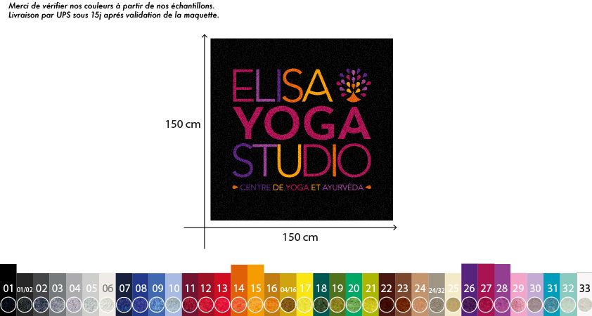 tapis personnalisé nylon yoga