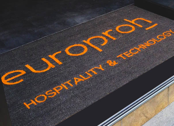 Tapis d'entrée personnalisable absorbant pour trafic intense, Tapis d' entrée personnalisable